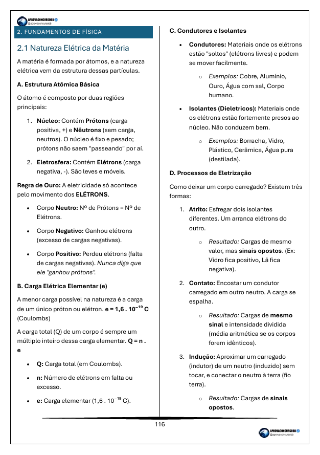 Amostra do material: Física