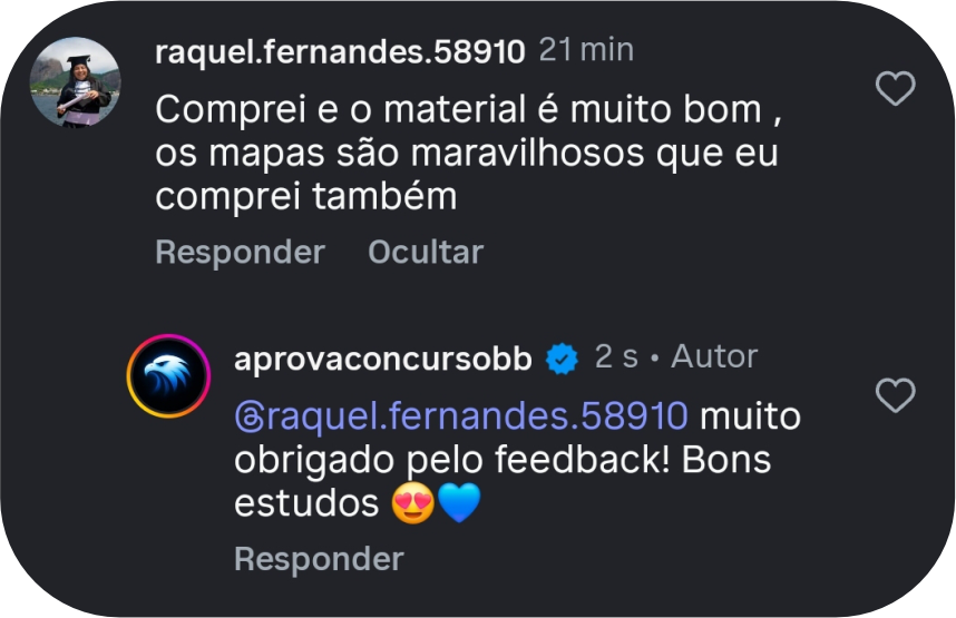 Depoimento de aprovado enviado por WhatsApp